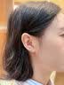 凤禧珠宝天然和田玉耳钉星星型女士款玉石耳饰送女友老婆生日礼物实用 实拍图