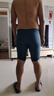 美津浓（MIZUNO）泳裤男士防尴尬大码长款5分裤专业速干抗氯游泳衣装备B1127兰XL 实拍图