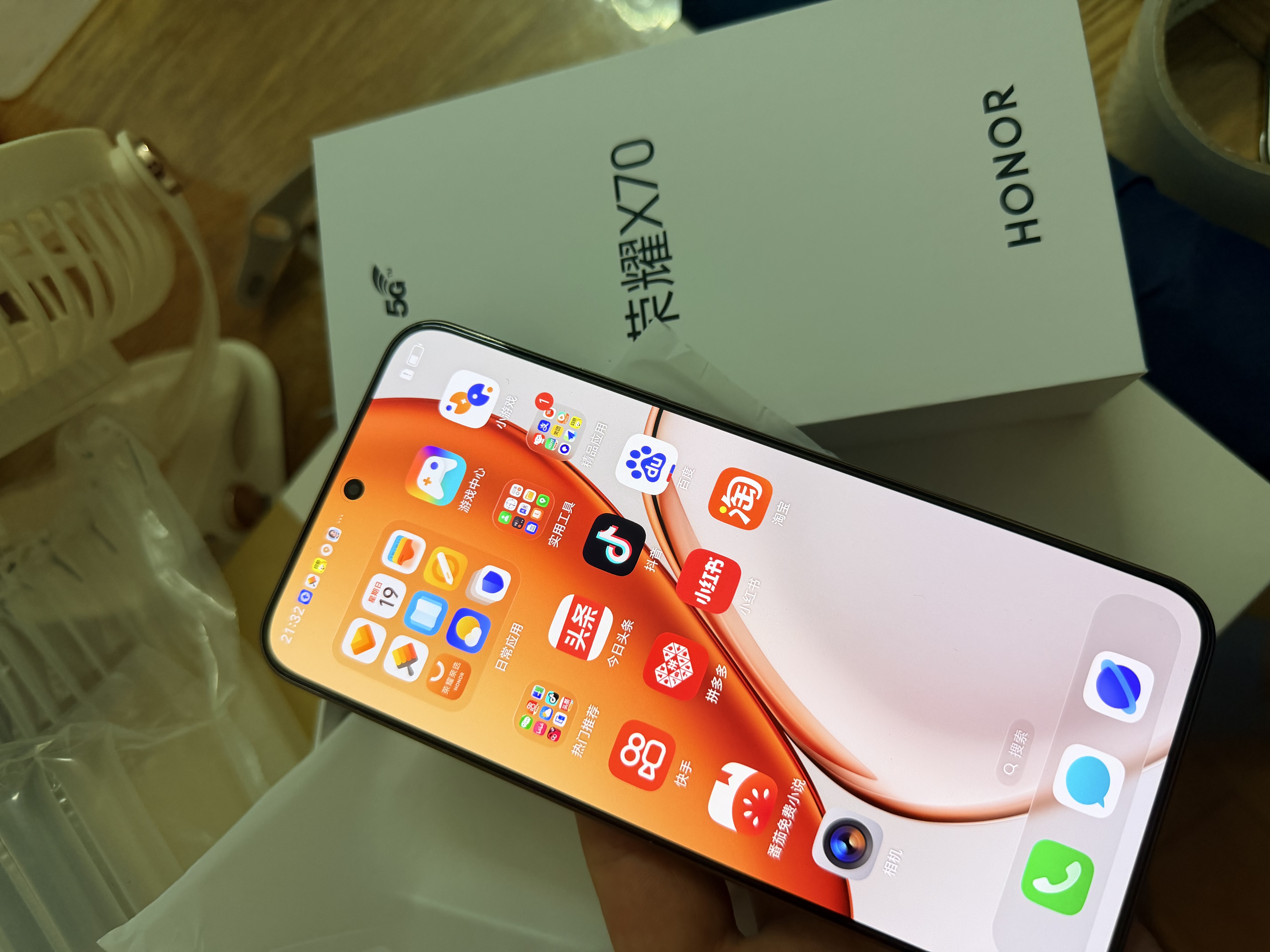 荣耀x70 新品5G手机 手机荣耀 国家补贴 朱砂红 8GB+128GB全网通 官方标配【焕新版】 实拍图
