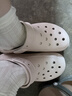 卡骆驰（CROCS）经典泡芙沙滩凉鞋洞洞鞋5cm男女同款石英粉 实拍图