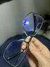 依视路（ESSILOR） 钻晶系列高清耐磨防蓝光近视超薄镜片专业配度数眼镜架男女镜框 钛+金属-全框-4021BK-黑色 镜框+依视路A4防蓝光1.56现片 实拍图