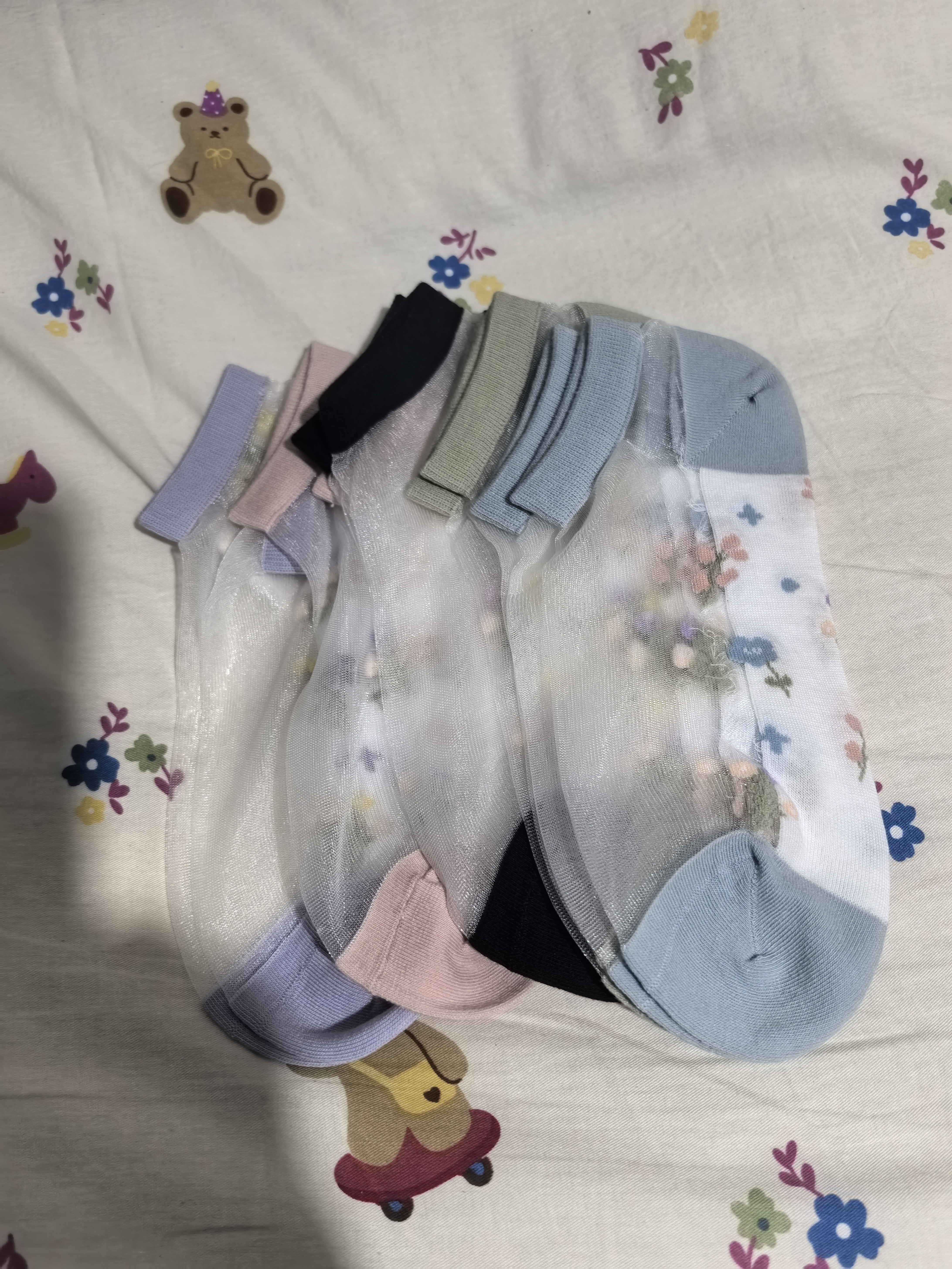 三枪【玻璃丝系列】女士袜子女短袜棉底10A抑菌防臭薄款透气冰丝女袜 实拍图