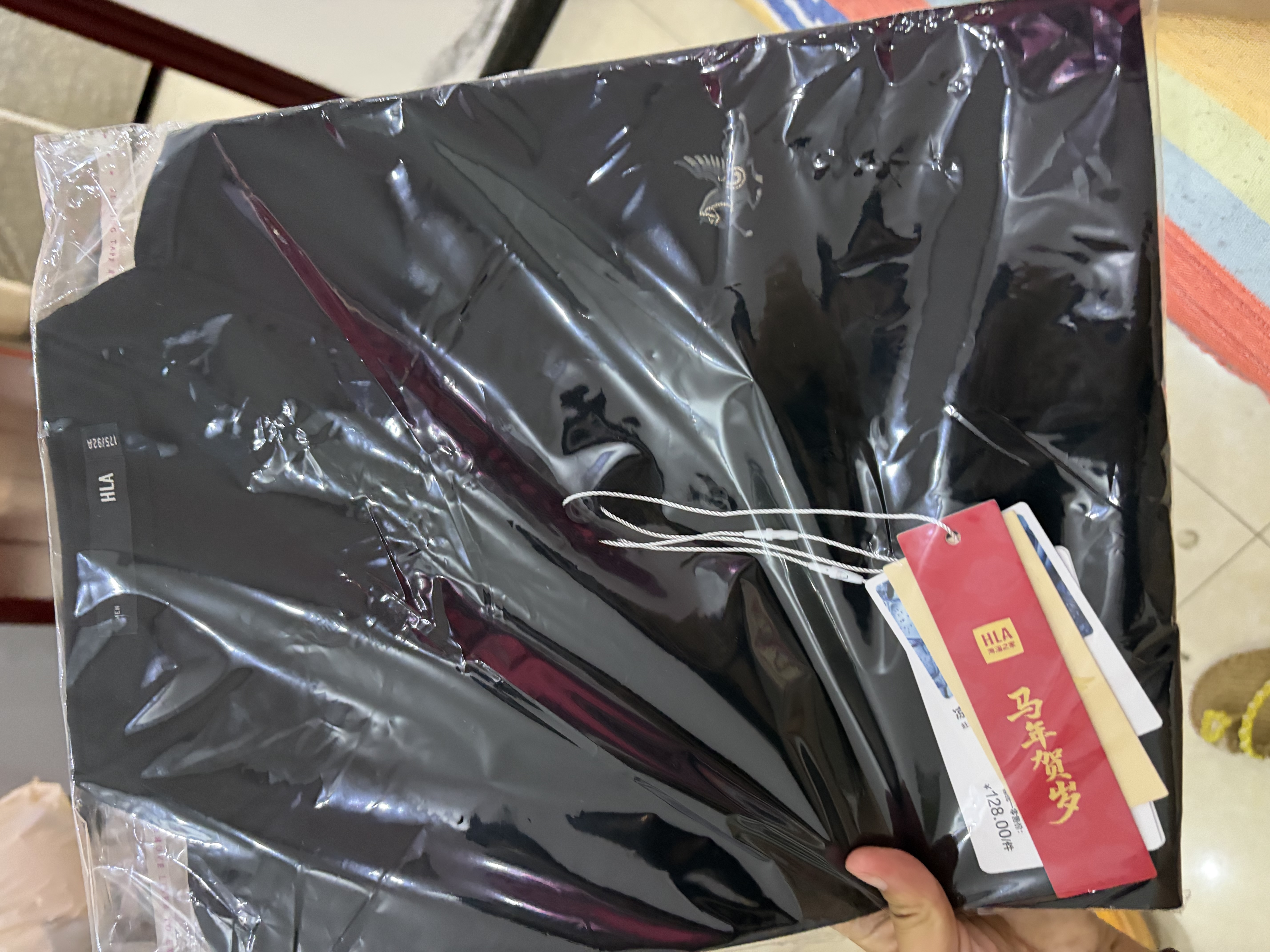 海澜之家（HLA）【现货速发】中年男士短袖POLO衫26夏季新款马年凉感翻领上衣男 黑色K8 -凉感 L 175/92A 推荐137~150斤 实拍图
