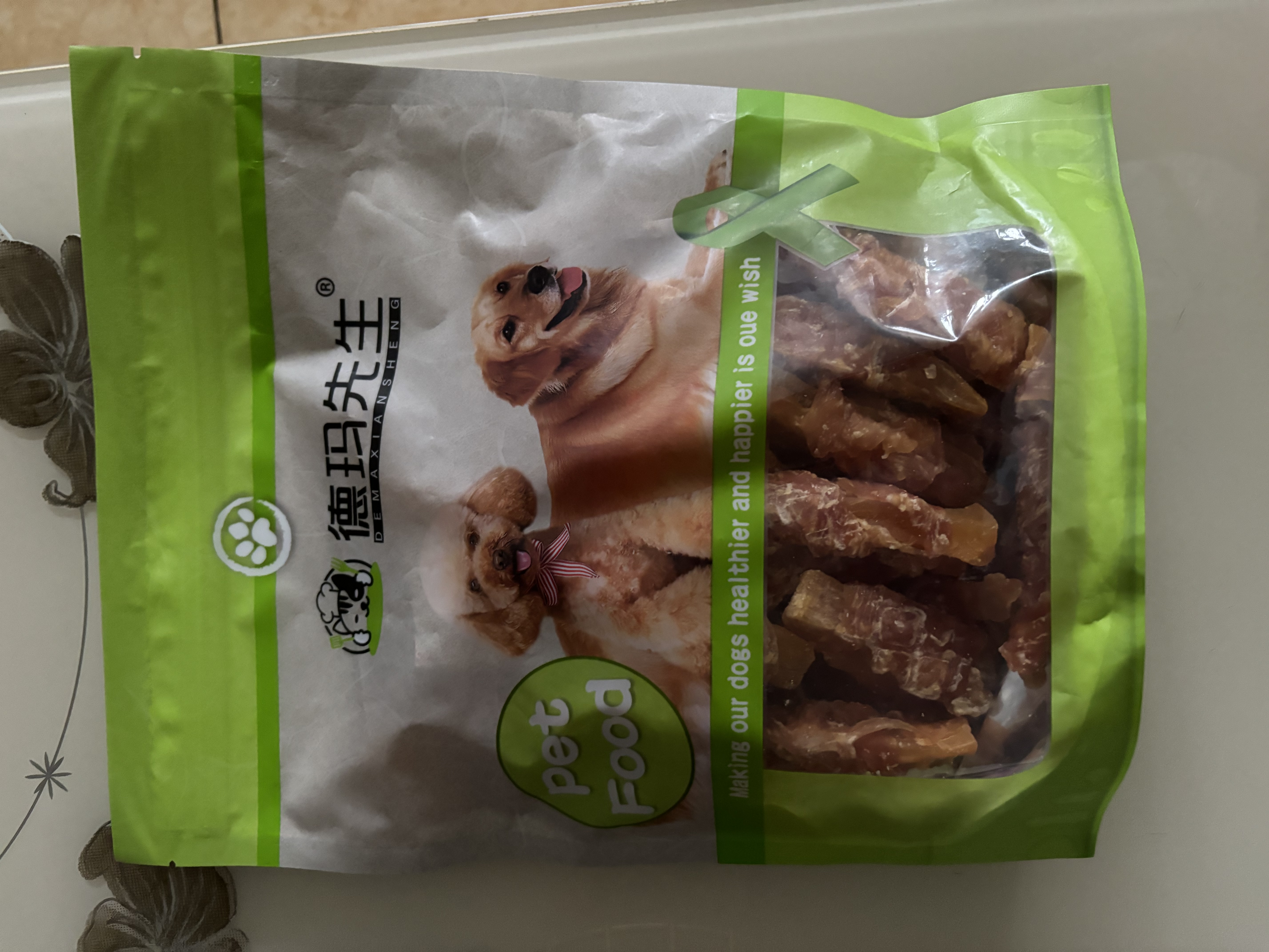 德玛先生宠物零食狗狗零食鸡肉缠薯条磨牙棒红薯鸡肉干肉条小狗训练500g 实拍图