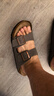 BIRKENSTOCK勃肯德国进口男女款经典舒适软木Arizona双扣拖鞋 灰色常规版0151211 44 实拍图