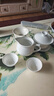 羊脂玉白瓷功夫茶具套装家用办公泡茶壶盖碗茶杯陶瓷高档轻奢送礼 陶瓷玉兰杯6件套 实拍图