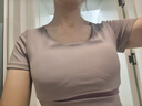 VICTORIATOURIST瑜伽服女跑步运动套装夏季防晒健身服普拉提短袖短裤带胸垫两件套 实拍图