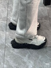 斐乐（FILA）女鞋帆布鞋LAVA胖胖底厚高底增鞋板鞋帆布鞋休闲鞋 黑-BK 38 实拍图
