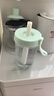 乐扣乐扣（LOCK&LOCK）夏天塑料儿童水杯奶茶杯Tritan带吸管户外提手男女杯子520mL绿色 实拍图
