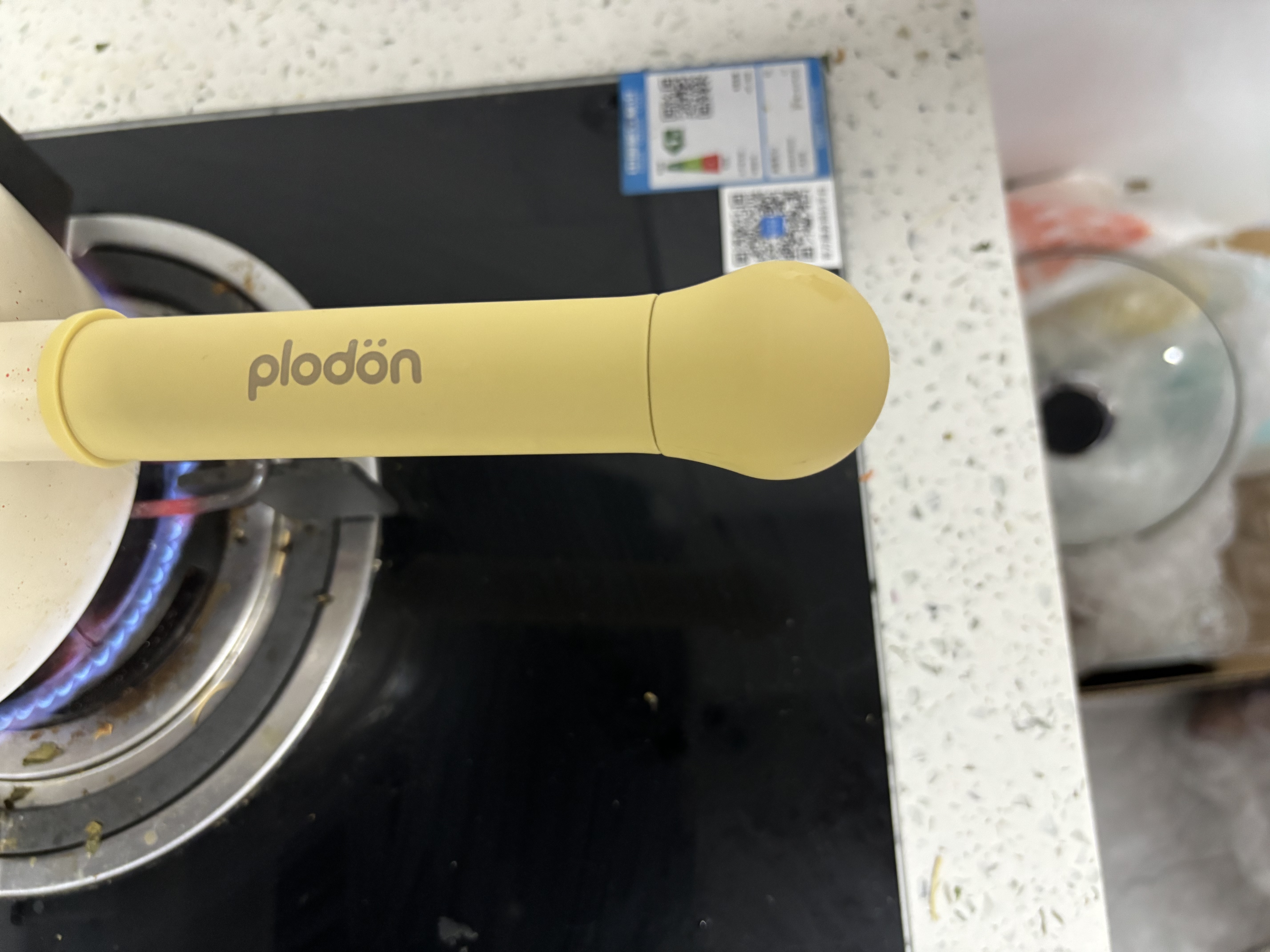 浦利顿（PLODON）麦饭石色小奶锅婴儿 宝宝辅食锅蒸煎煮一体不粘锅 16cm奶锅带蒸笼 实拍图