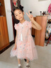 迪士尼艾爱莎公主裙子女童2026新款儿童夏季演出服新中式旗袍汉服连衣裙 实拍图