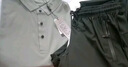 啄木鸟父亲节礼物两件套冰丝短袖t恤男爸爸夏季弹力中年凉感polo翻领衫 灰色+黑裤子 2XL ( 建议135-150斤 ) 实拍图