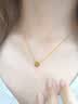 艾米莎纯18K金AU750真金四叶草吊坠项链锁骨坠子不掉色玫瑰金送女友礼物 18K金玫瑰金红玉髓15mm+证书 单一个吊坠（无配链） 实拍图