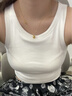 优衣库Bra短背心女装/加杯背心辣妹风带胸垫内搭482197 482197/00白色 S 实拍图