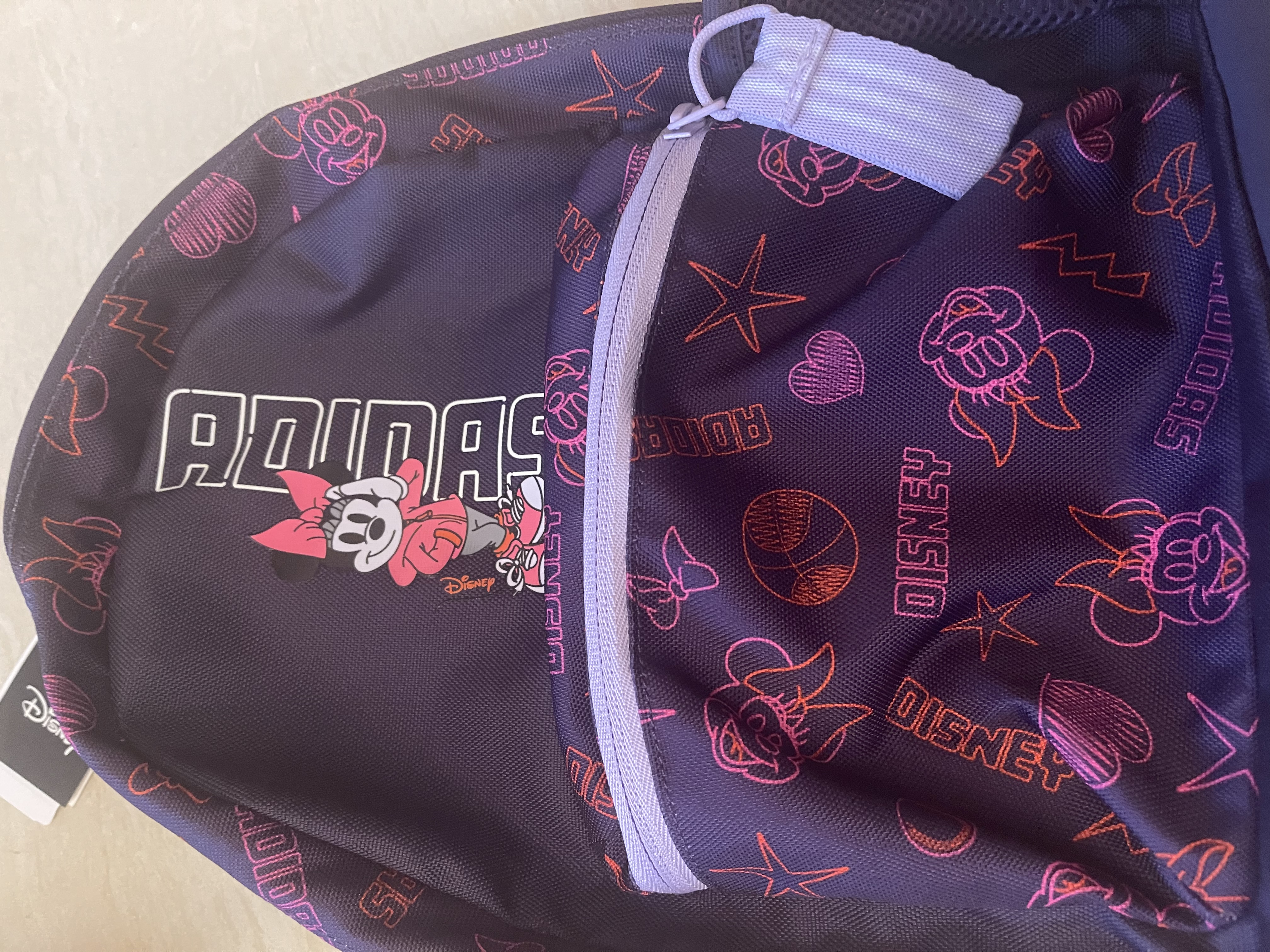 阿迪达斯（adidas）儿童双肩背包米妮联名款图案印花女童双拉链运动休闲书包JM1828 实拍图