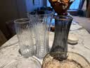 盛世泰堡花瓶水养玻璃插花瓶水培富贵竹客厅花瓶摆件透明冰纹直筒款 实拍图