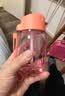 特百惠（Tupperware）CC企鹅350ML塑料杯夏季男女学生儿童水杯子便携带吸管 甜蜜粉 实拍图
