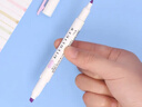 斑马牌 (ZEBRA)双头柔和荧光笔 mildliner系列单色划线记号笔 学生标记笔 WKT7 柔和深邃粉 实拍图