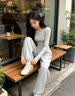 红蜻蜓旅游必备冰丝阔腿裤女夏薄款2026新款休闲裤子直筒抽绳速干裤长裤 浅灰色 长裤 L 【110-120斤】 实拍图
