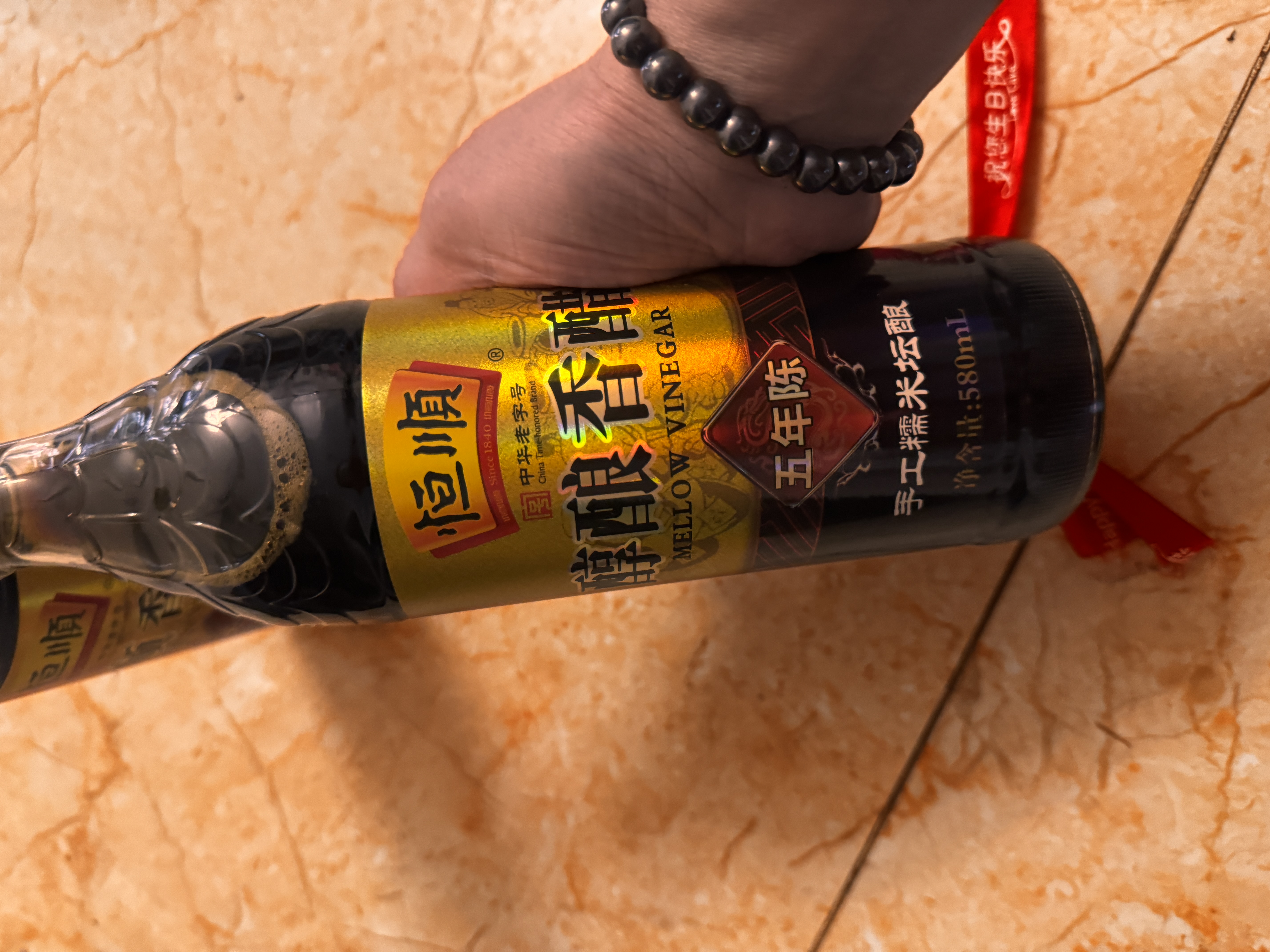 恒顺醇酿香醋 五年陈 6度 580ml 手工糯米酿造无保质期 不添加防腐剂 实拍图