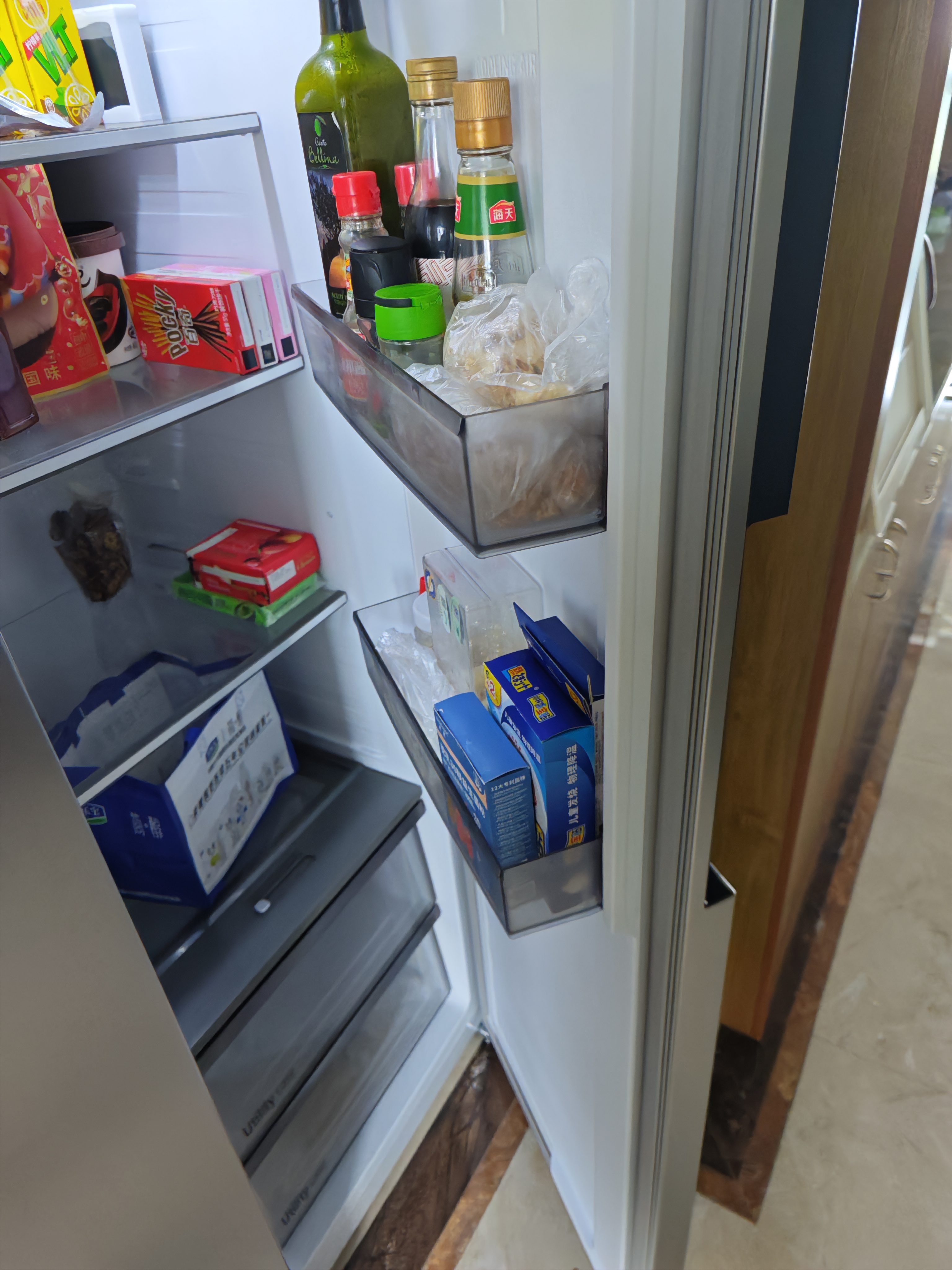 松下大白鲸冰箱505升双开门超薄零嵌入式一级能效风冷无霜变频大容量银离子抗菌NR-EB51SPA-S国家补贴 实拍图