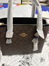 蔻驰（COACH）【品牌直供】女士MOLLIE25中号手提单肩斜挎托特包CV965深棕色 实拍图