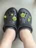 卡骆驰（CROCS）檀健次同款经典洞洞鞋轻便百搭女沙滩鞋包头拖鞋男鞋|10001 黑色-001(含智必星) 40 (250mm) 实拍图