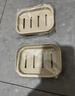 HOUYA沥水肥皂盒家用厕所北欧创意带盖大号皂架塑料简约欧式双层香皂盒 2个装 实拍图