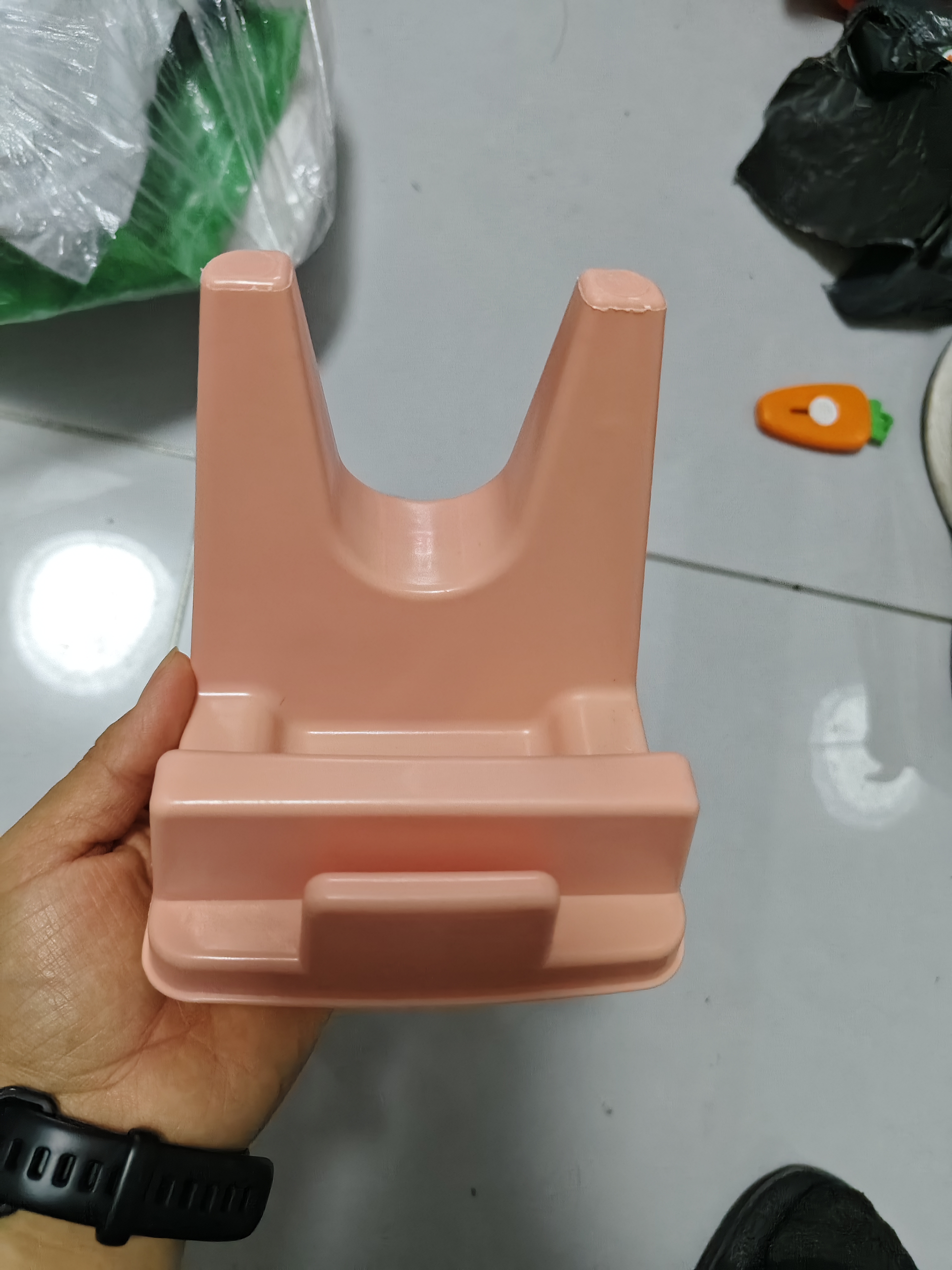 锅盖架坐式菜板架砧板架塑料厨房台面置物收纳架 随机颜色 锅盖置物架 1个 实拍图
