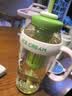 【京东物流】水杯冰霸吸管杯高颜值学生茶水分离大容量杯子 肚肚杯1个-浅绿色 实拍图