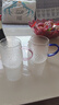 唯铭诺（WEIMINGNUO）锤纹玻璃杯家用泡茶杯耐热加厚喝水杯带把啤酒杯子套装 四色350ML 实拍图