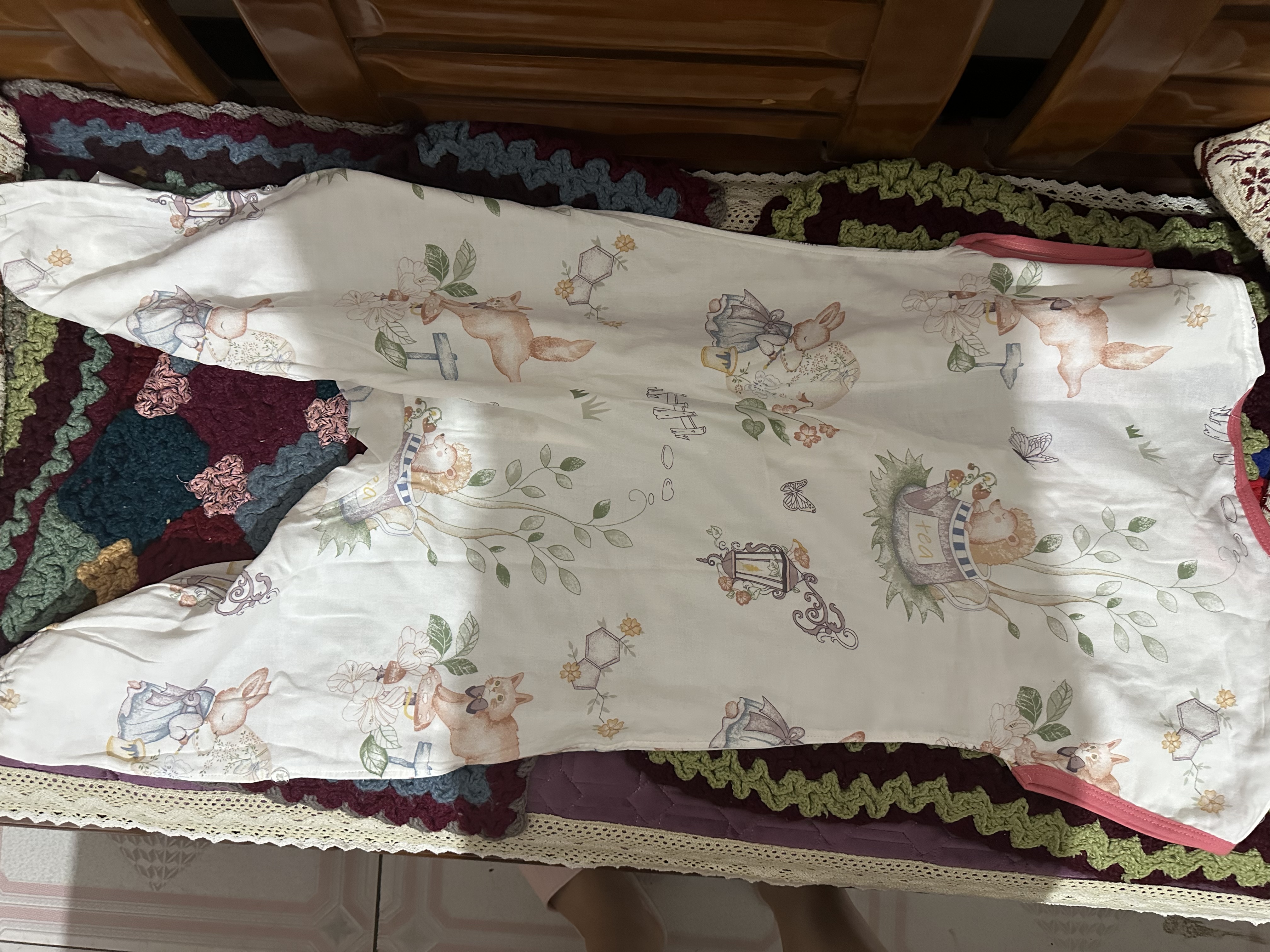 贝肽斯婴儿睡袋夏季竹棉纱布宝宝睡衣分腿儿童防踢被睡袋前2后2乔兔 XL 实拍图