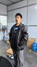 凯撒（KAISER）皮衣男头层油蜡牛皮鹅绒服2025冬季新款连帽拉链款活里活面皮外套 黑色 5XL (195) (适合183-195斤) 实拍图