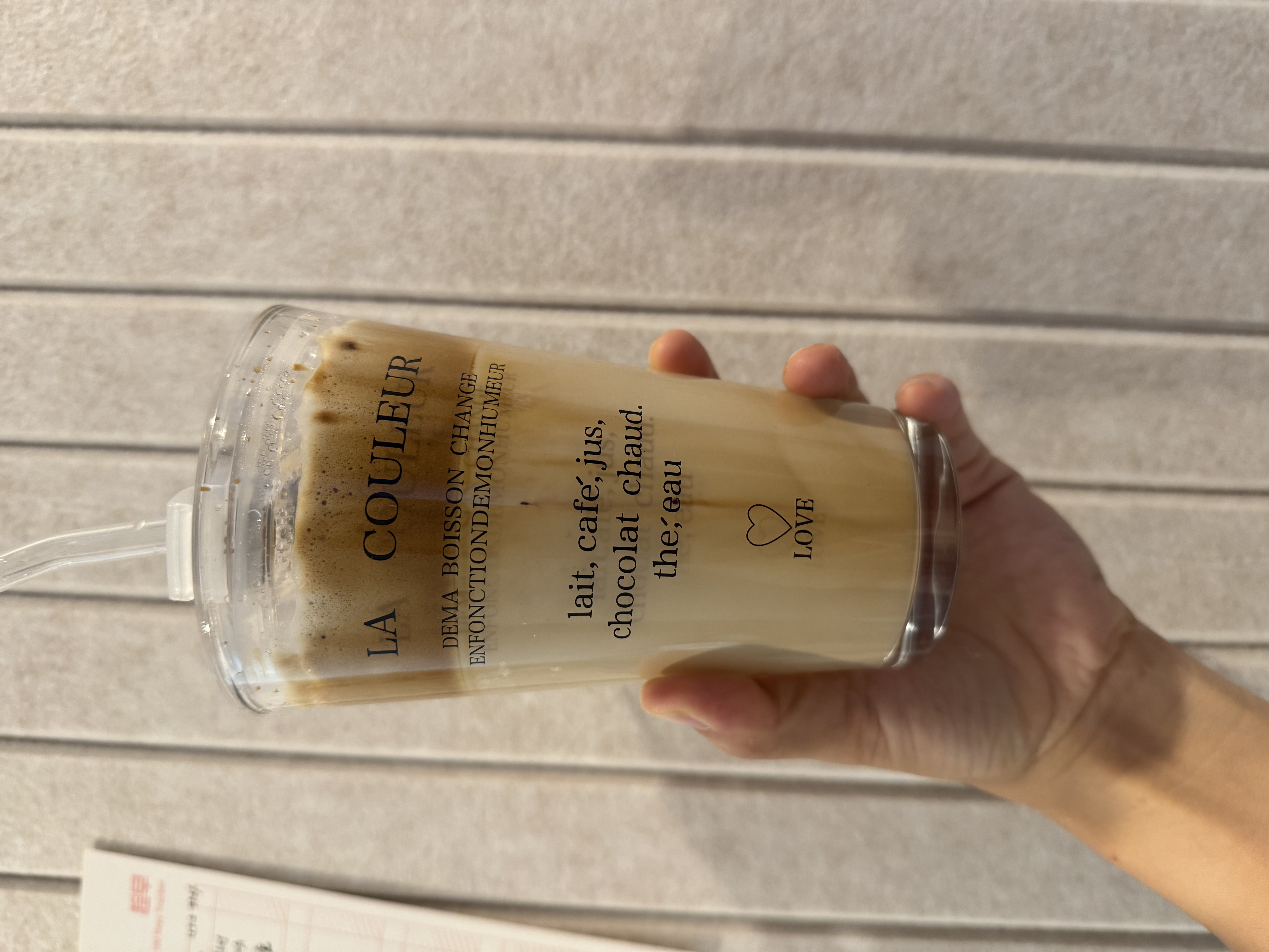 水杯玻璃杯吸管杯女高颜值可爱便携耐热仙女杯创意双饮杯随手杯子 450ml黑色字母+盖子+玻璃吸管 1只 实拍图