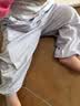 棉大班（MIANDABAN）儿童防蚊裤夏季薄款纯棉男宝宝开裆裤婴儿裤子幼童灯笼裤开档睡裤 深蓝+灰色 100 CM 实拍图