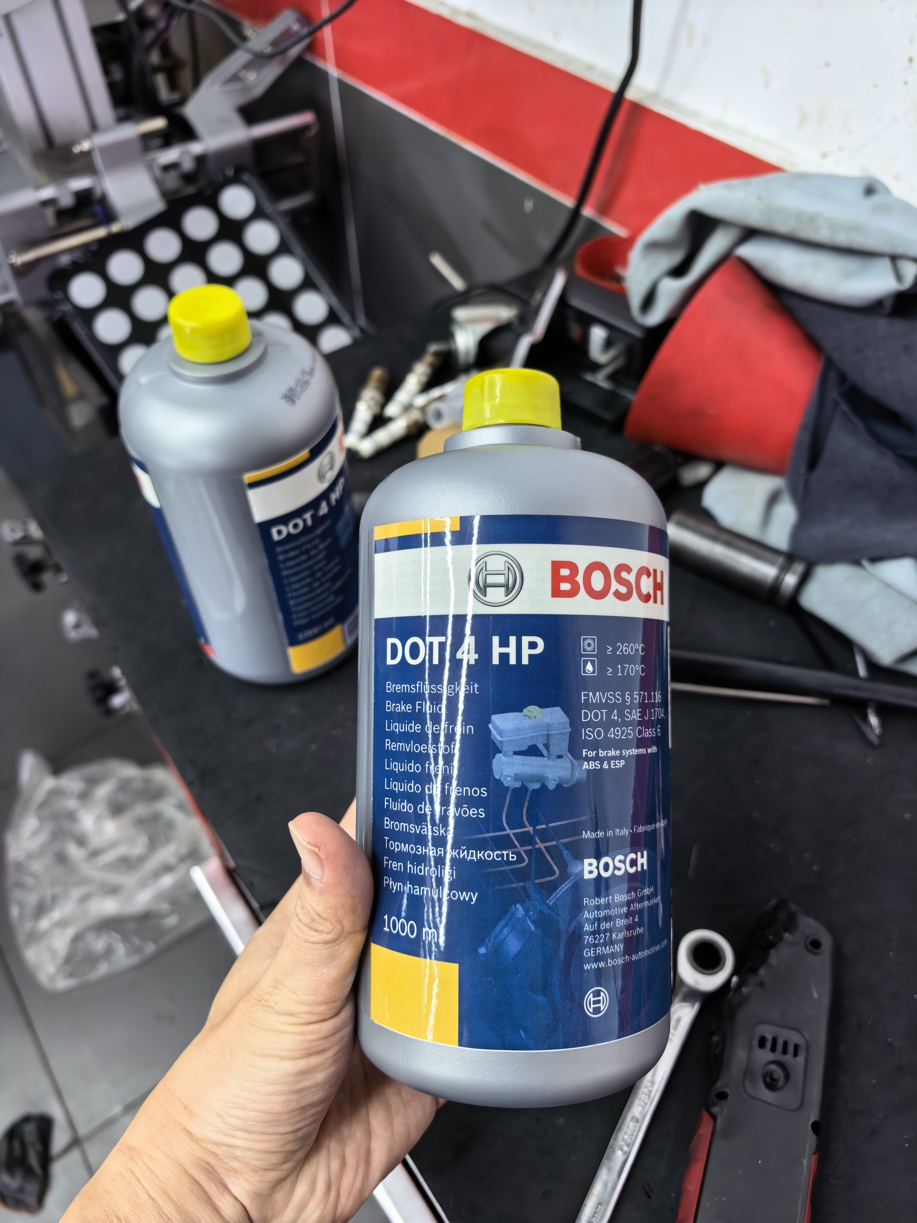 博世（BOSCH）刹车油制动液DOT4 HP高端刹车油原装进口2L装 包安装 实拍图