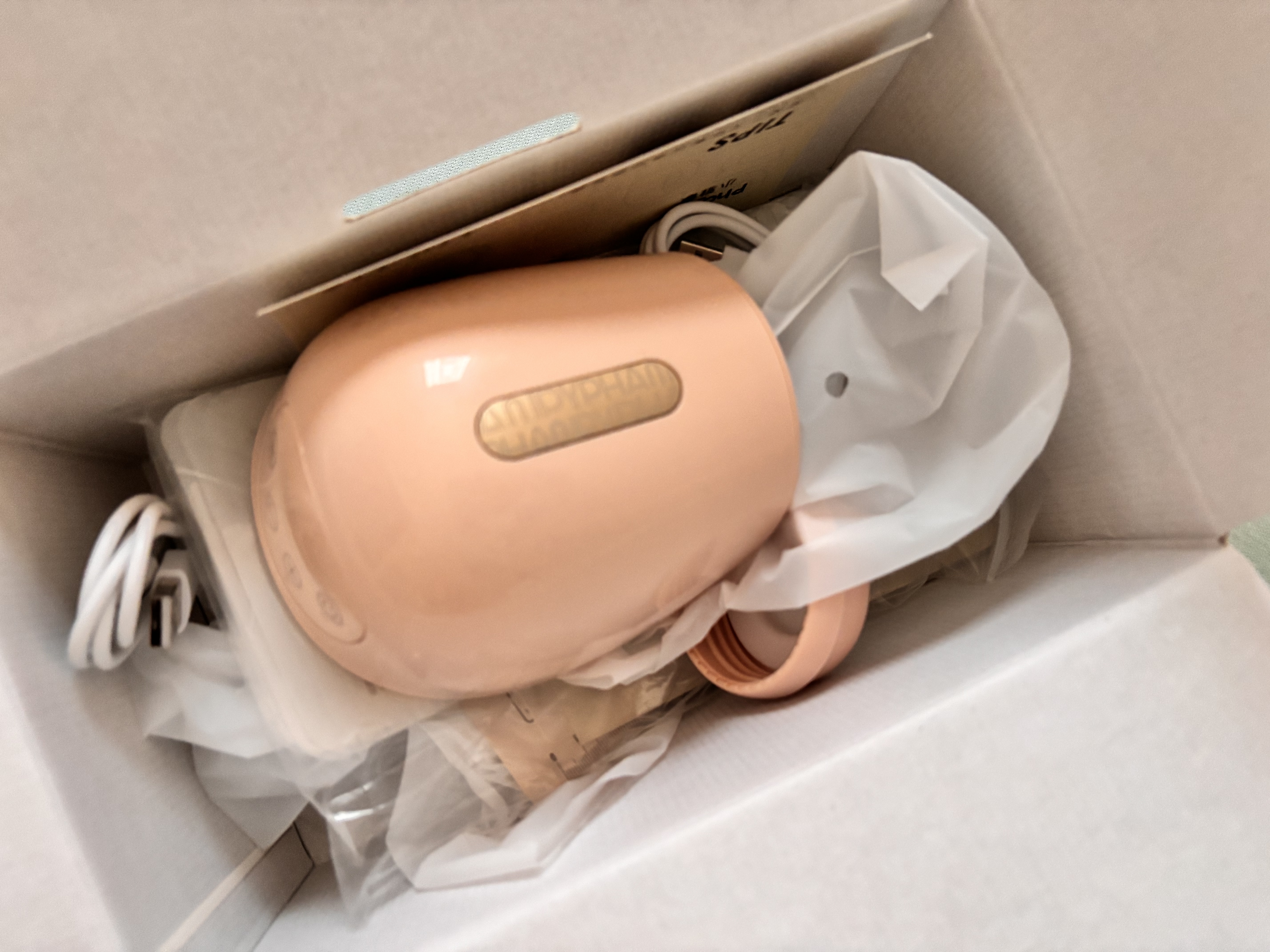 小雅象免手扶吸奶器电动便携一体式微震双边挤奶器（奕悦）2个装 实拍图