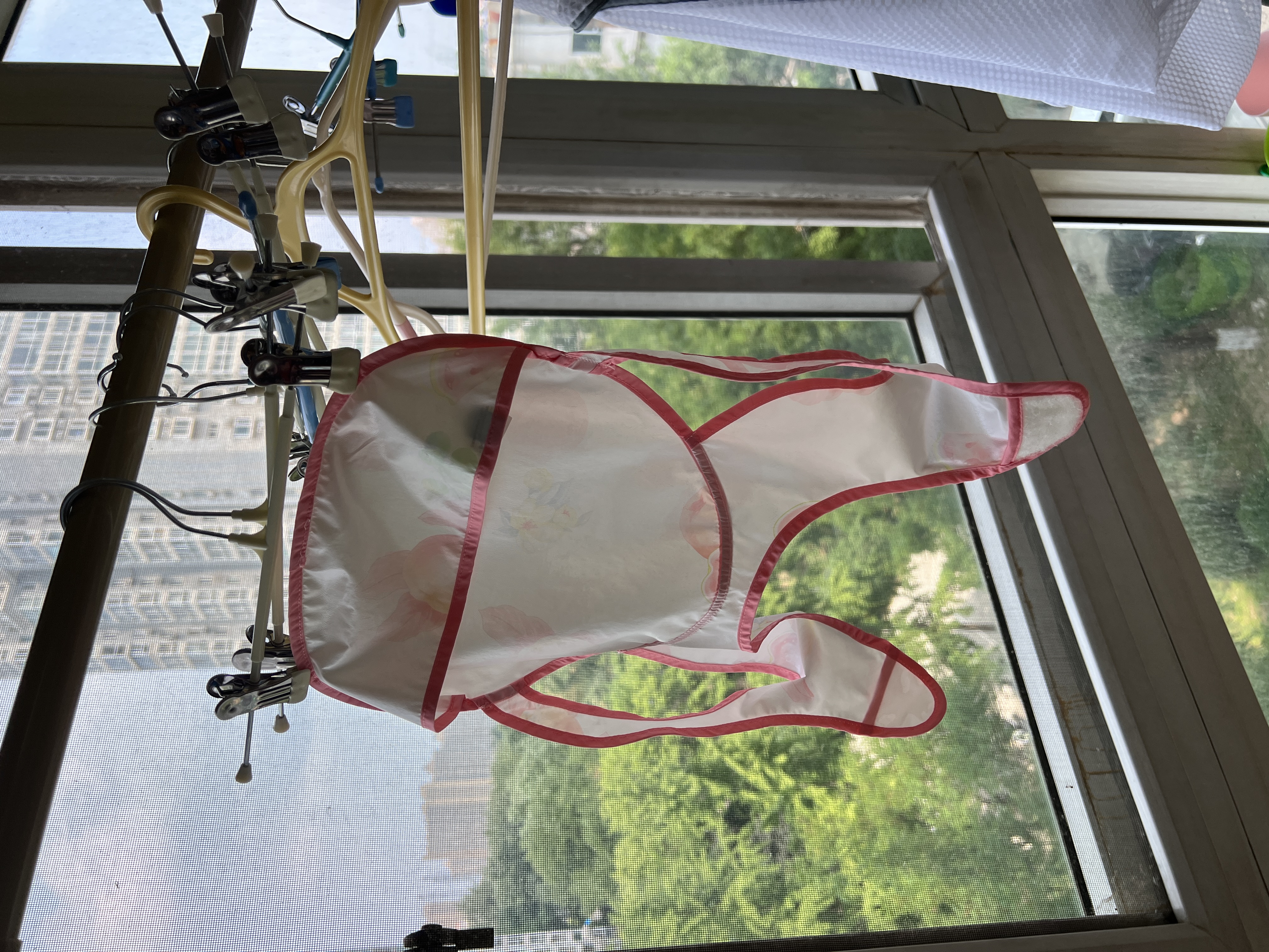 babycare宝宝吃饭罩衣儿童围兜婴儿反穿衣防脏辅食围裙 鲸鱼乐车 80码 实拍图