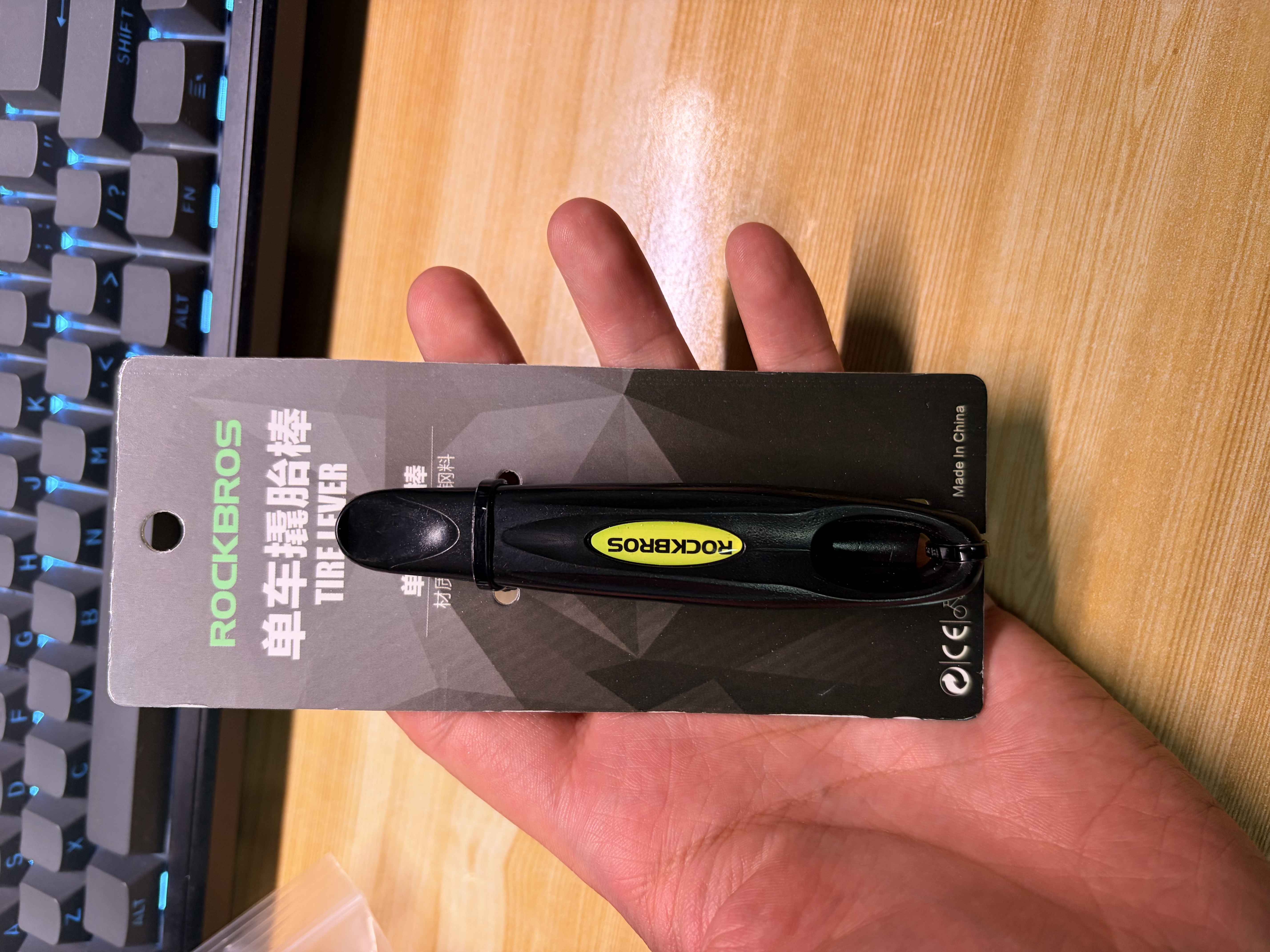洛克兄弟（ROCKBROS） 洛克兄弟山地自行车撬胎棒 强化挖胎棒扒胎工具撬胎棒 骑行配件 黑色 实拍图