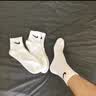 耐克（NIKE）正品NIKE耐克袜子纯棉男女跑步运动篮球袜中长筒四季款透气毛巾底 【四季款】【3双白色】【中筒款】 S码（34-38鞋码） 实拍图