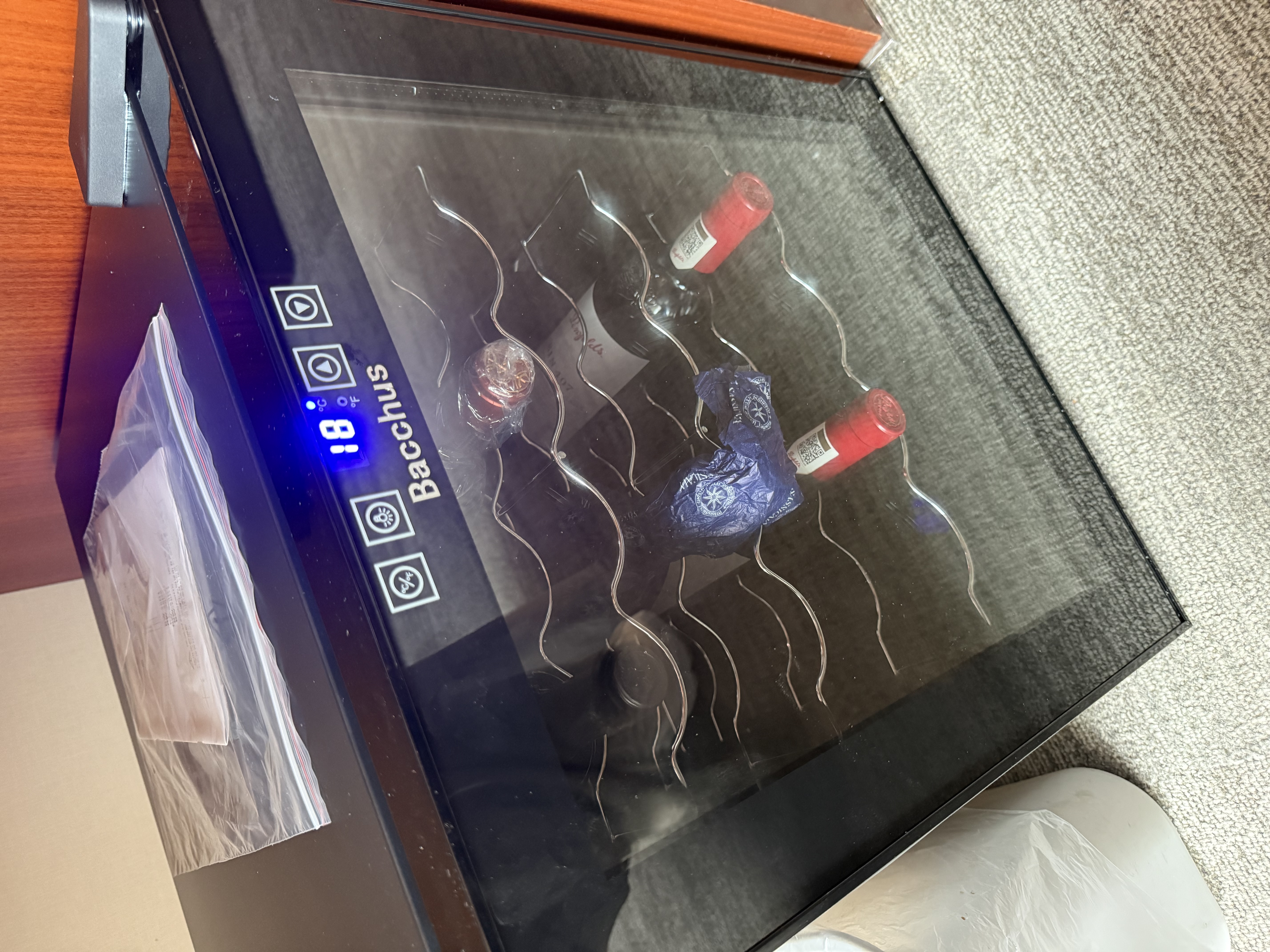 芭克斯（Bacchus）红酒柜恒温柜电子控温酒柜保湿柜家用客厅迷你小型葡萄酒柜办公室冷藏柜保鲜柜风冷无霜节能小酒柜 BW-50D1不锈钢层架【16支装】 50L 实拍图
