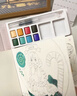 美乐童年儿童水彩涂色本水绘画画本填色绘本安静书水彩小方糖手工萌宠花园 实拍图