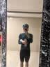 EVR骑行服男春秋涂鸦印花上衣高弹透气网纱速干 长袖-墨绿色 XL 实拍图