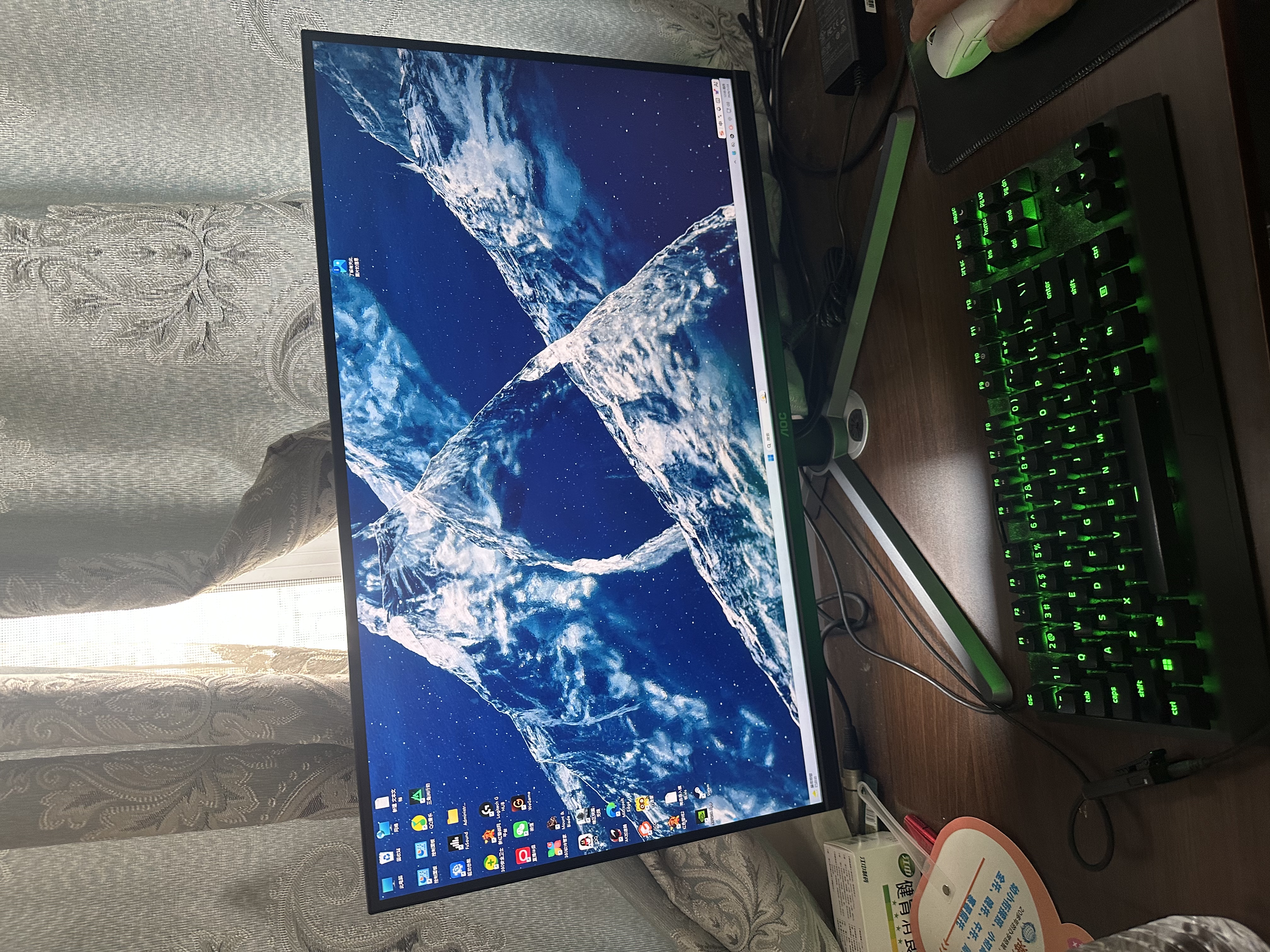 AOC 27英寸 2K电竞显示器 FastIPS 快速液晶1msGTG HDR 硬件低蓝光 三角洲游戏笔记本电脑显示屏幕 【满血旗舰升降款】 2K 340Hz Q27G3S2/P 实拍图