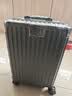 左汀行李箱铝框拉杆箱加厚结实抗压旅行箱登机箱大容量学生密码箱皮箱 铁灰色【加厚板材 承重200斤】 20英寸 可登机，容量约36L，适合3天以内出行 实拍图
