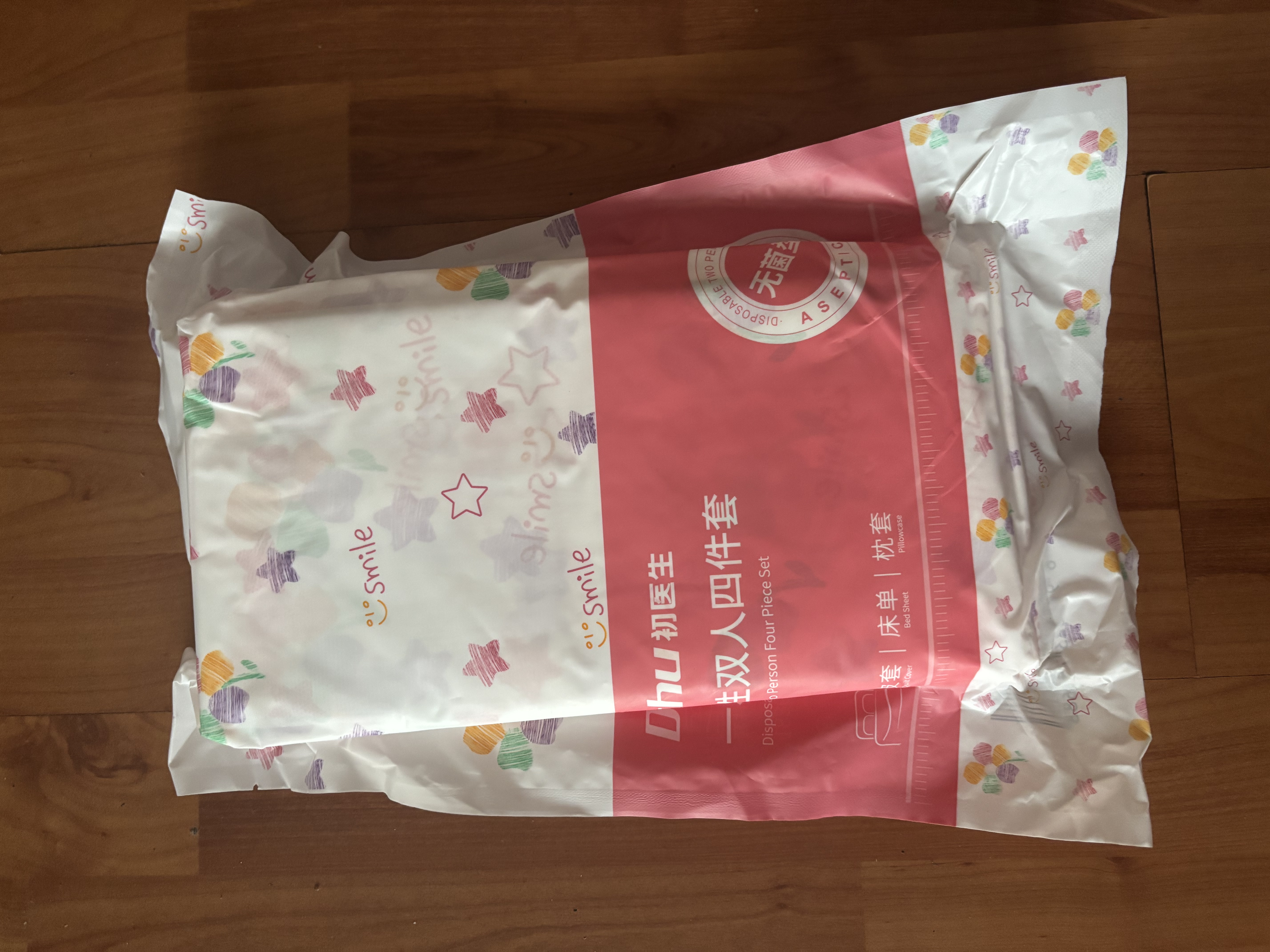 初医生一次性床上四件套床单被套枕套酒店旅行出差印花床上用品三件套 实拍图