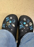 CROCS卡骆驰檀健次同款经典泡芙洞洞鞋轻便舒适男女同款花园鞋|207521 黑色-001(含智必星) 37 /38(230mm) 实拍图