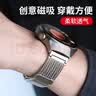 竞技者适于华为手表watch4/Pro表带watch3pro/GT5/GT4/GT3/GT6磁吸钛金属不锈钢手表带男款高级46/48 钛金色-编织链式22mm接口 实拍图