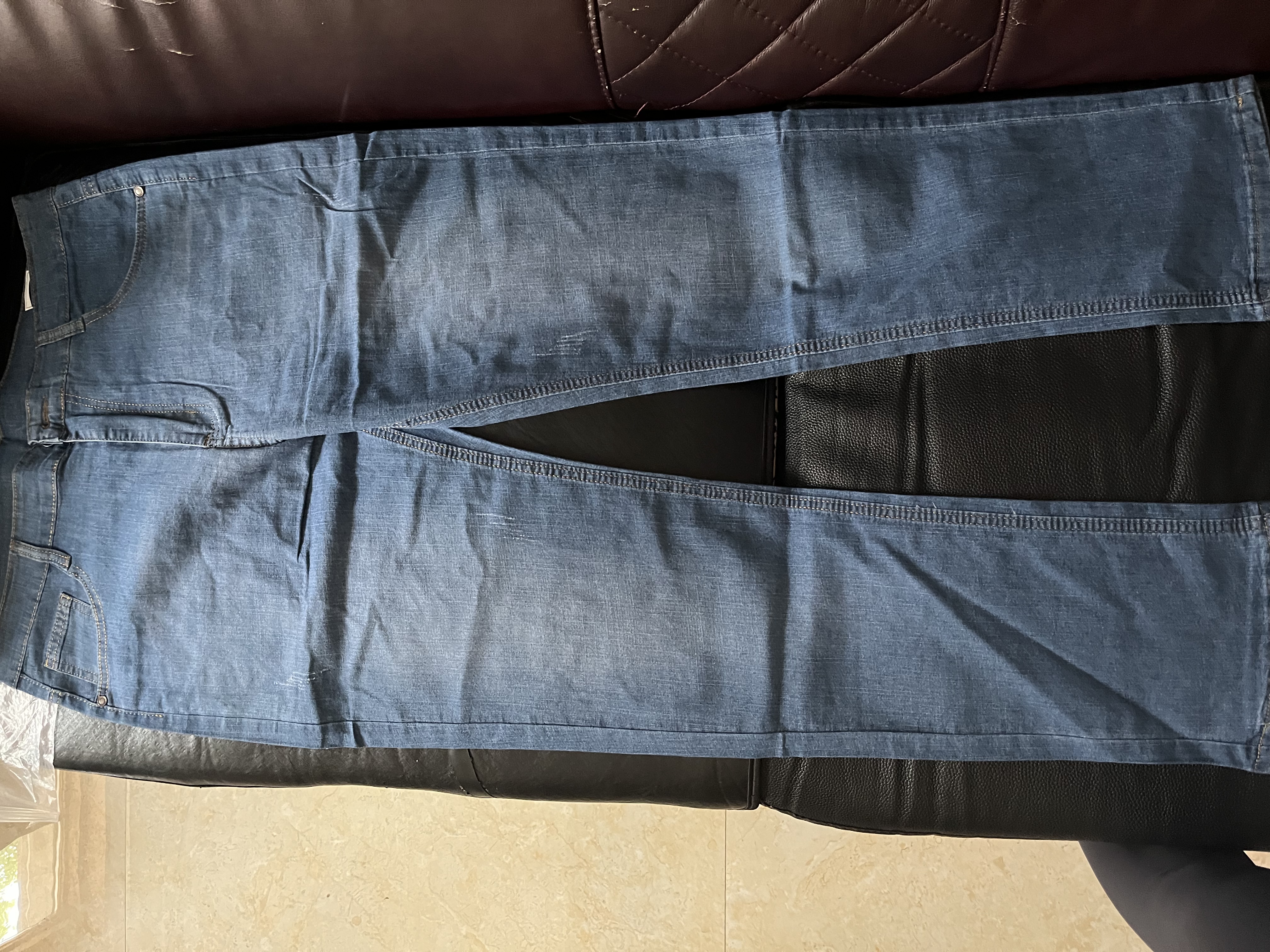 真维斯（Jeanswest）牛仔裤男2026夏季青年男士宽松直筒长裤弹力休闲长裤蓝色薄款34 实拍图