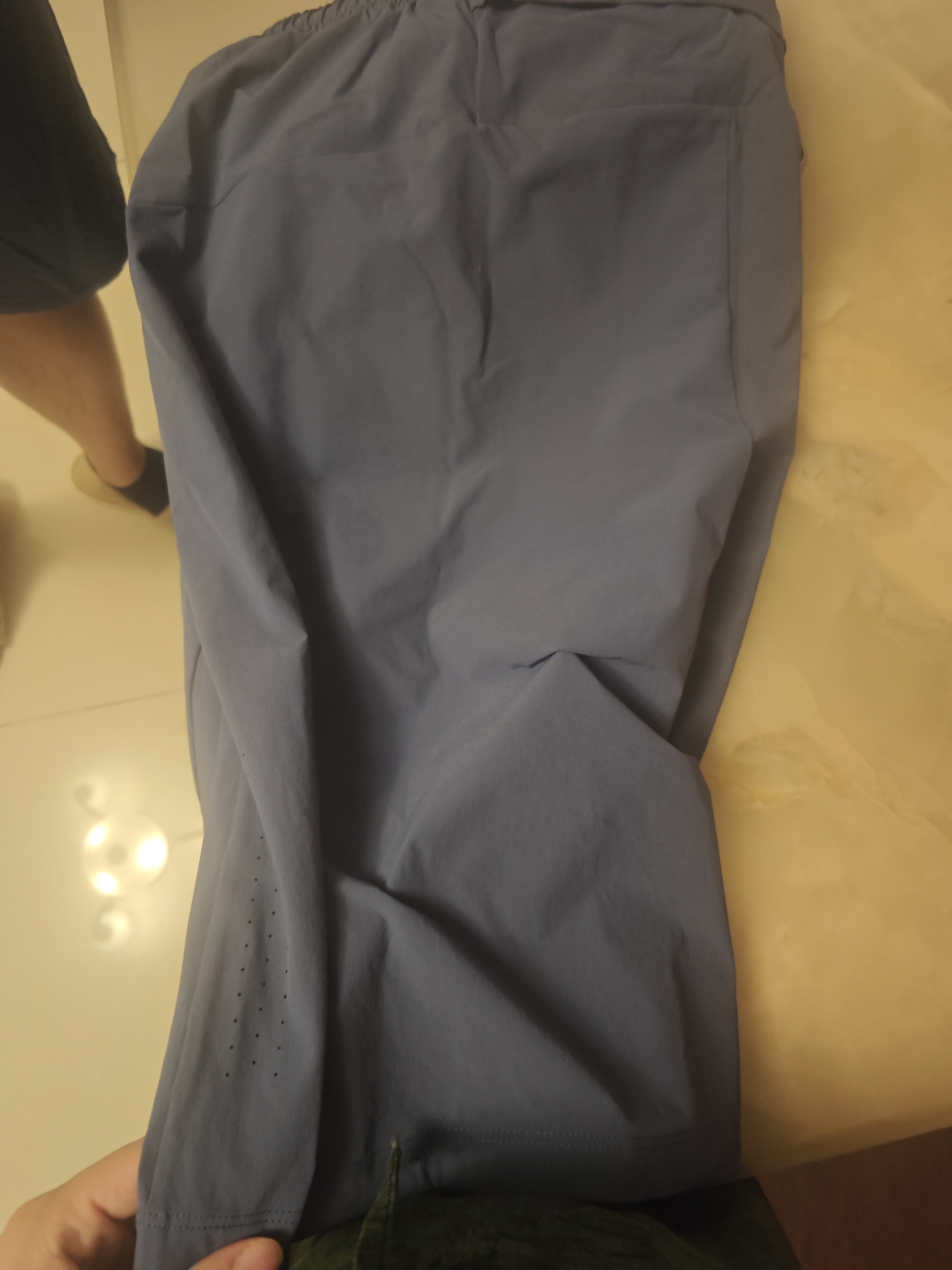 蕉下（beneunder）短裤男运动裤子男夏季透气速干五分裤休闲裤HI908灰鸽蓝2XL 实拍图